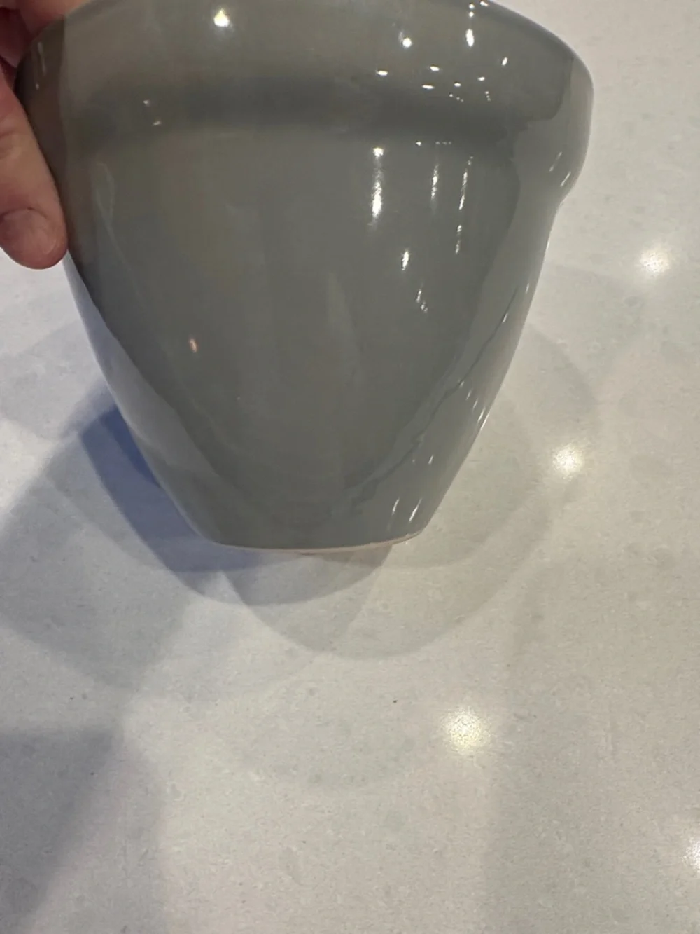 Pottery Barn Gray Glazed Ceramic Pouring Bowl
